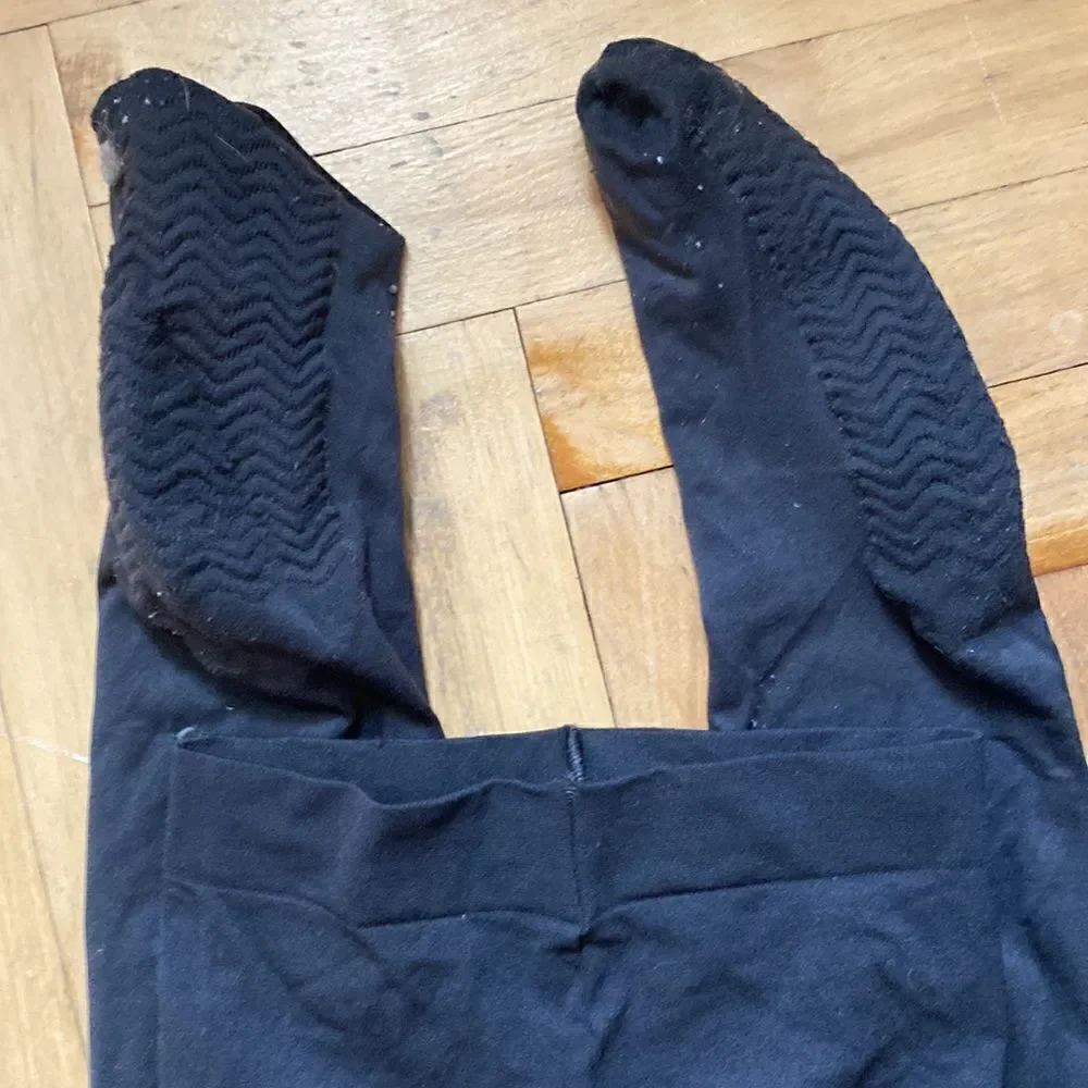 Bundle of two pairs of tights, H&M black and unlabeled gray.